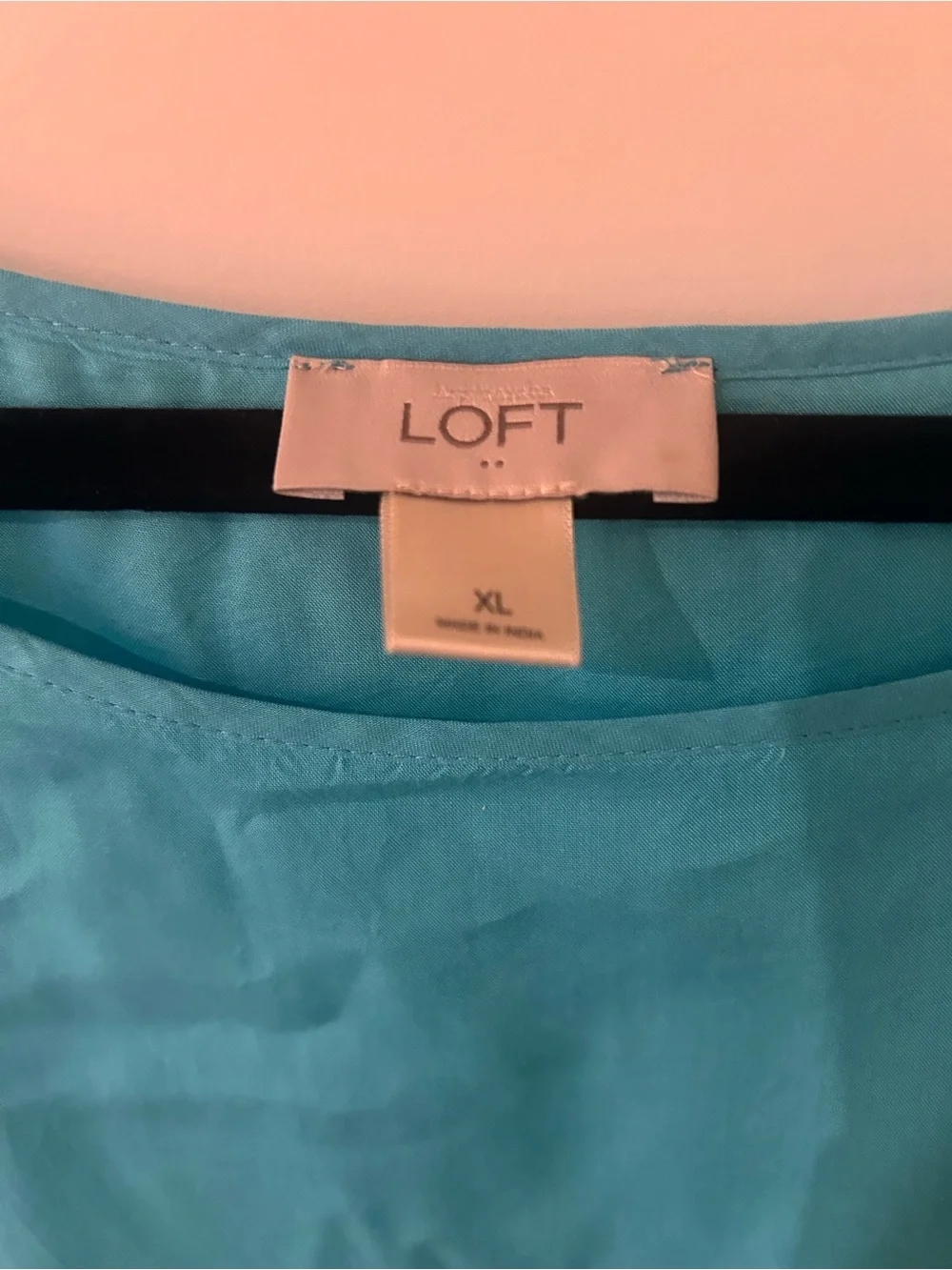 LOFT Turquoise Short Sleeve Pocket Blouse - Picture 2 of 2